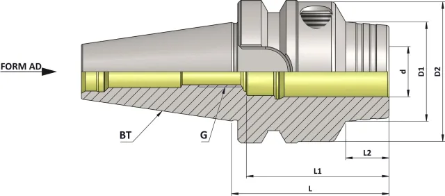 HSK-A100 Hydraulic Expansion Chuck Anti-Vibration (HC-AD/AV)